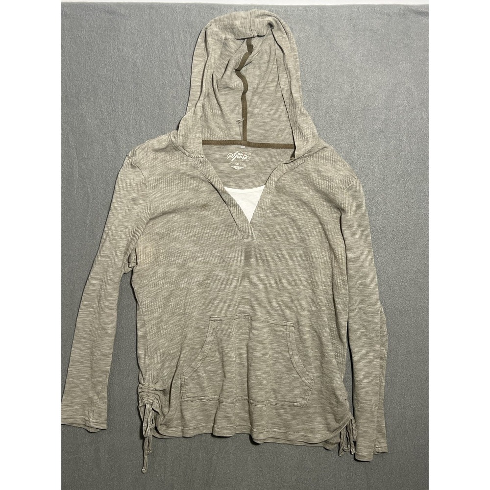 Style & co. Sport Women's XL Heather Gray Cotton Blend Hoodie Sweatshirt